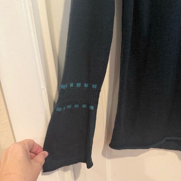 Smartwool Teal Bell Sleeve Sweater Size S - Picture 3 of 6